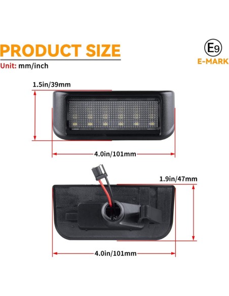 Dedicated LED License Plate Light Set for Citroen Berlingo, Jumpy