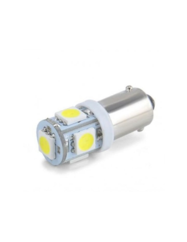 BA9S Car LED with 5 SMD LEDs, 12V