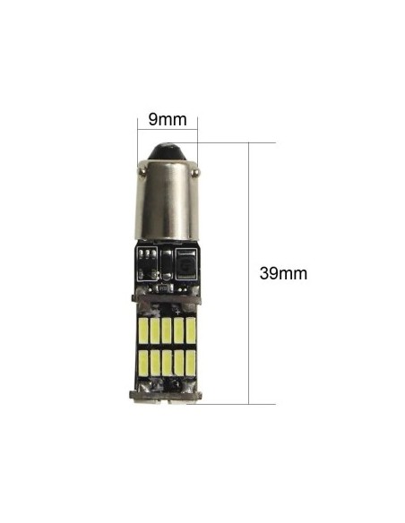 White Auto LED T14, Canbus BA9S 26 SMD, 12V, non-polarized