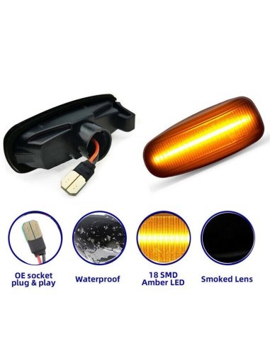 Set of 2 Dynamic LED Wing Indicators for Kia...