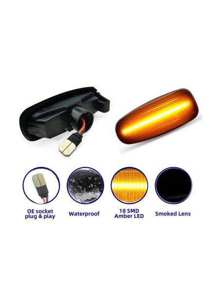 Set of 2 Dynamic LED Wing Indicators for Kia Cee'd, Rio, Ceed