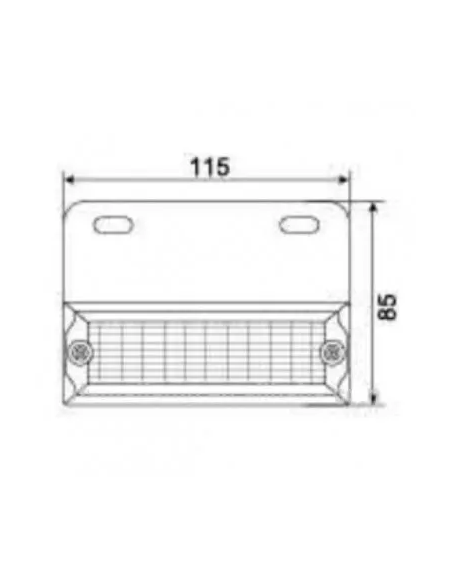 LED Side Lamp 24V Red 115X85mm