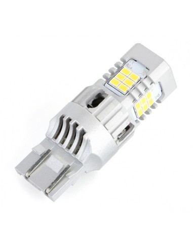 LED Autóizzó Fehér T20 Canbus Dupla Intenzitás, 24 SMD, 12V, Szuper Canbus, Polaritás Nélkül