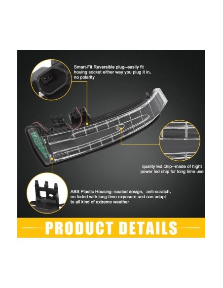 Left Mirror Indicator, with LED for Mercedes-Benz Class C, E, S, GLK, CL - A2129067401 / A3159539C