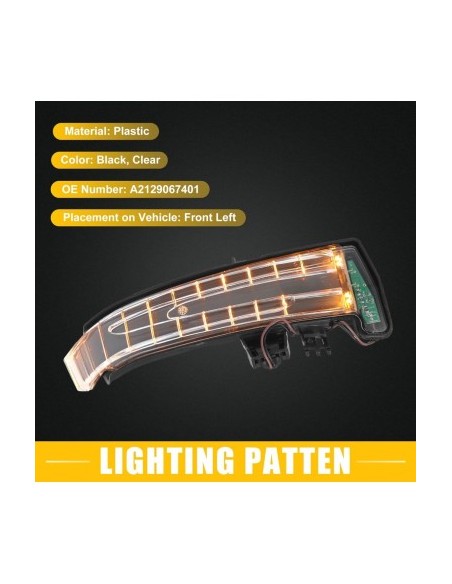 Left Mirror Indicator, with LED for Mercedes-Benz Class C, E, S, GLK, CL - A2129067401 / A3159539C