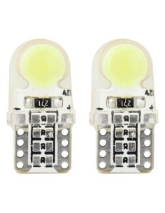 2 db W5W T10 LED autóizzó 2xCOB 12v