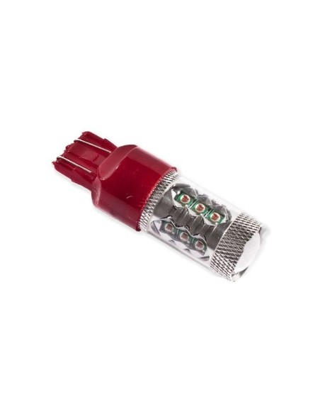 Red Auto LED 80W, T20, W21/5W, Canbus with CREE LEDs No Polarity with Dual Intensity