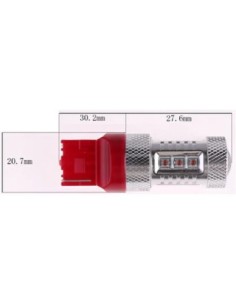 Led Αυτοκινήτου ΚΟΚΚΙΝΟ 80W, T20, W21/5W, Canbus με LED... 2