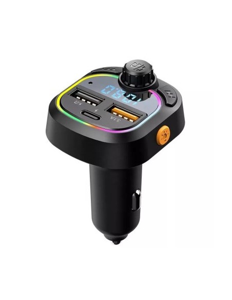 FM Modulator 12-24V Bluetooth 5.0 with Fast Charge 3.0 Car Charger Function and USB C Port - C28