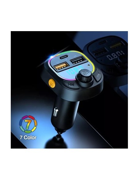 FM Модулатор 12-24V Bluetooth 5.0 с функция за бързо зареждане Fast Charge 3.0 и USB C порт - C28