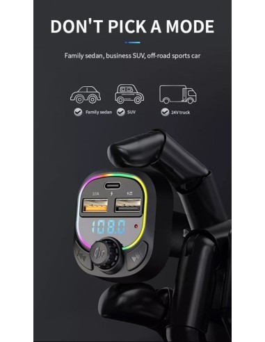 FM Модулатор 12-24V Bluetooth 5.0 с функция за...