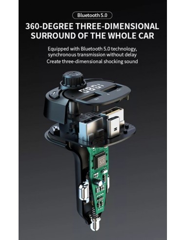 FM Модулатор 12-24V Bluetooth 5.0 с функция за...