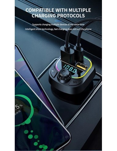 FM Модулатор 12-24V Bluetooth 5.0 с функция за...