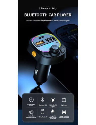 FM Модулатор 12-24V Bluetooth 5.0 с функция за...