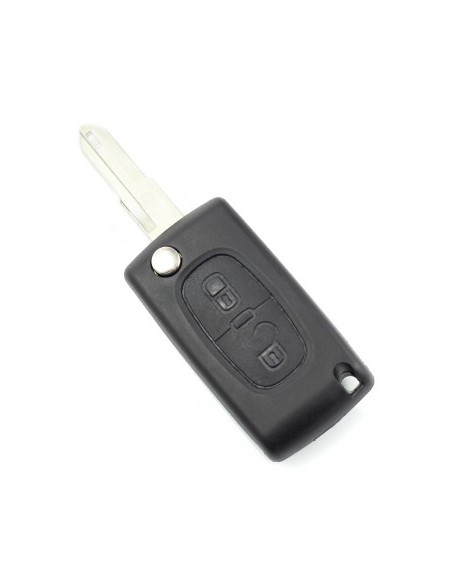 Key Blade Case with 2 Buttons and Battery Holder for Citroen/Peugeot 206