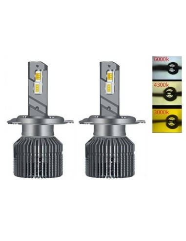 Set of 2 H4 Canbus Car LED Lights,...
