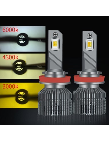 Set of 2 H4 Canbus Car LED Lights,...