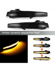 Set of 2 Dynamic LED Mirror Turn Signals for Mercedes C,... 2