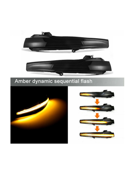 Set of 2 Dynamic LED Mirror Turn Signals for Mercedes C, E, S, GLC, CLS