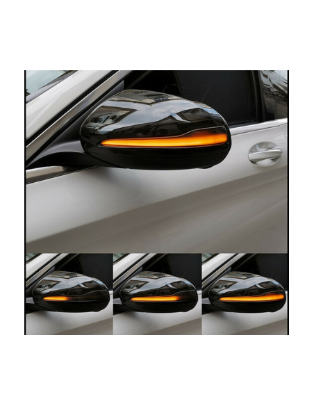 Set of 2 Dynamic LED Mirror Turn Signals for Mercedes C, E, S, GLC, CLS
