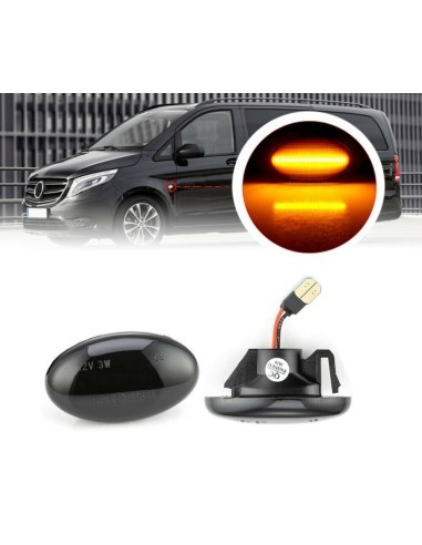 Set of 2 Smoked LED Wing Indicators for Smart...