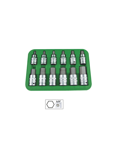 Set of 12 Pieces 1/2INCH Hexagon Allen Keys