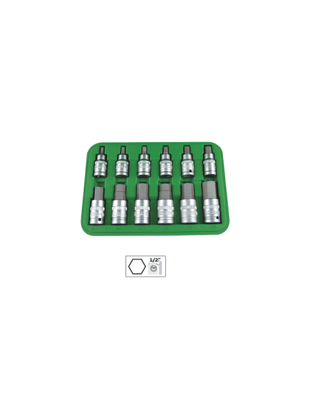 Set of 12 Pieces 1/2INCH Hexagon Allen Keys