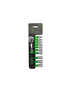 72-Tooth Ratchet Wrench Set 1/4` with Hexagonal Sockets...