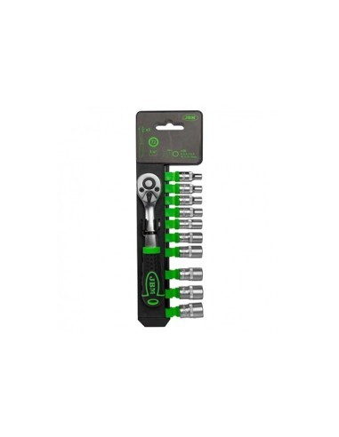 72-Tooth Ratchet Wrench Set 1/4` with Hexagonal...