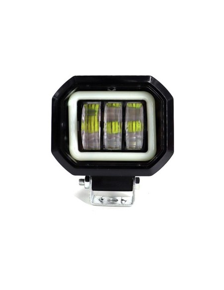 LED Projector with angel eyes for offroad car, motorcycle, ATV, power 30W, brightness 2700 lumens