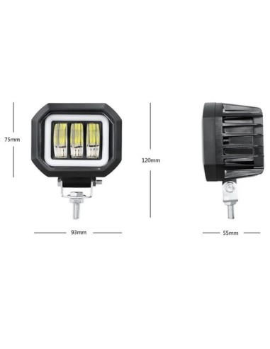 LED Projector with angel eyes for offroad car,...