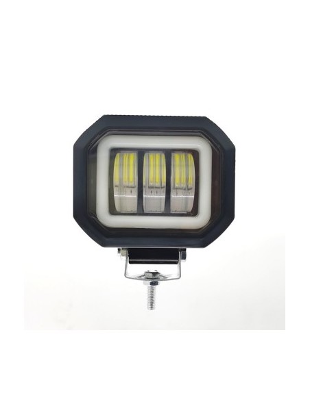 LED Projector with angel eyes for offroad car, motorcycle, ATV, power 30W, brightness 2700 lumens