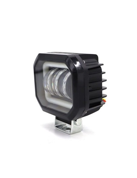 LED Projector with angel eyes for offroad car, motorcycle, ATV, power 30W, brightness 2700 lumens