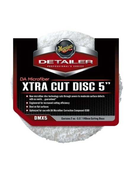Set of 2 Extra Abrasive Microfiber Pads Meguiar's DA Microfiber Xtra Cutting Discs 140mm