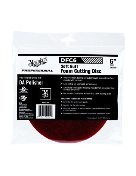 Meguiar's Soft Buff DA Foam Cutting Disc 6", 152.4 mm