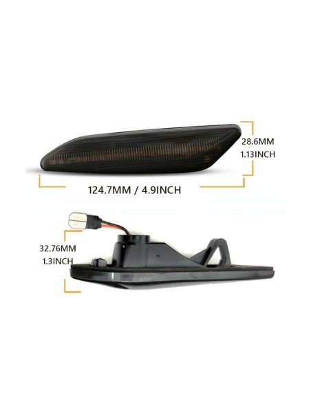Set of 2 Dynamic Sequential LED Wing Indicators for Fiat Tipo