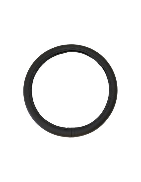 Black Eco Leather Steering Wheel Cover 40-42 Cm
