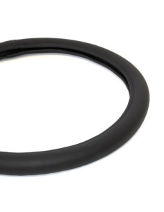 Black Eco Leather Steering Wheel Cover 40-42 Cm 2
