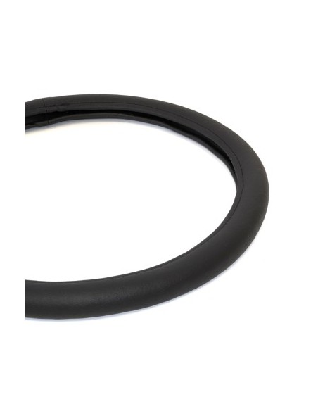 Black Eco Leather Steering Wheel Cover 40-42 Cm