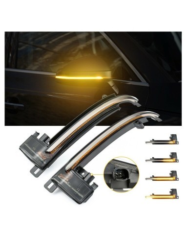 Set of 2 Dynamic LED Mirror Indicators for Audi...