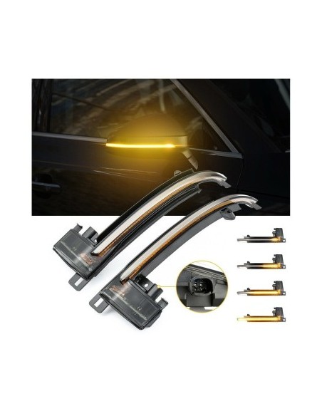 Set of 2 Dynamic LED Mirror Indicators for Audi A3, A4, A5, A6, A8, Q3