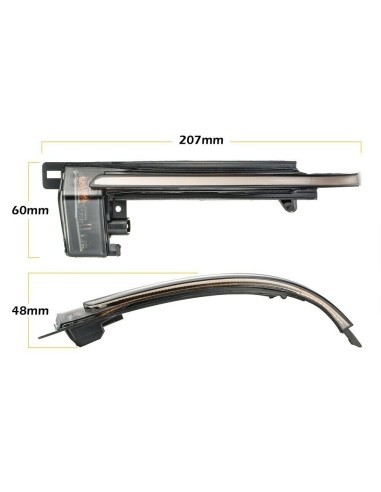 Set of 2 Dynamic LED Mirror Indicators for Audi...