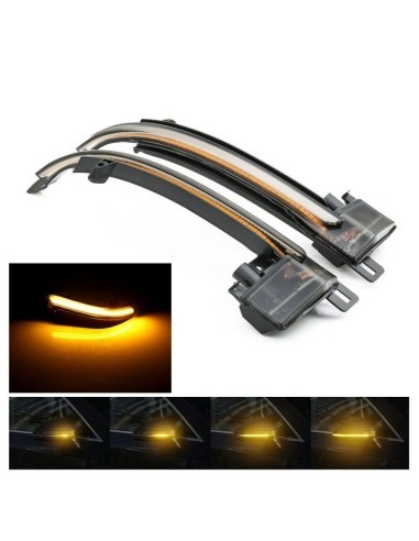Set of 2 Dynamic LED Mirror Indicators for Audi...