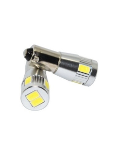 Led auto Alb Canbus BA9S cu 6 SMD 5730, 12V