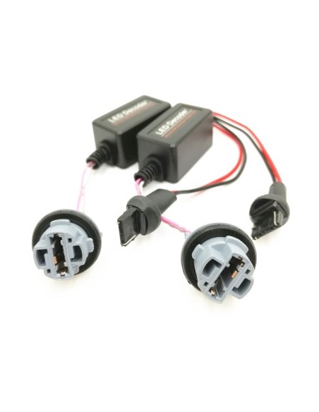 Set of 2 Error Cancellers / LED Decoders W21W T20 with Single Filament