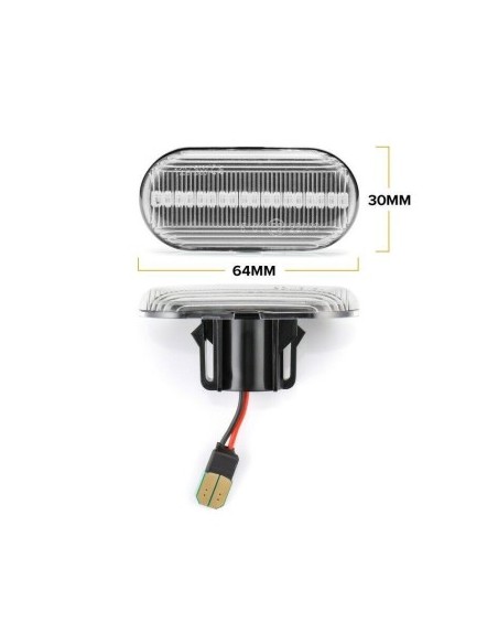 Σετ 2 Σηματοδότες LED με διαφανές γυαλί για Nissan Interstar, Primastar, Kubistar