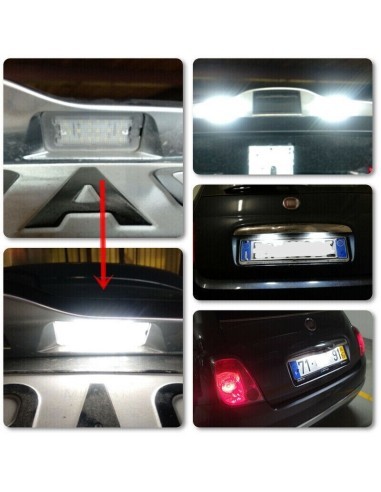 Set of 2 LED License Plate Lights for Fiat 500,...