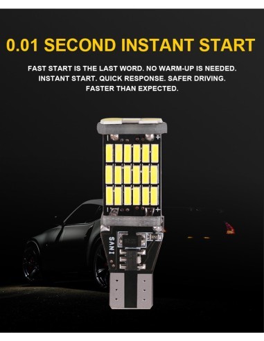 Led Autó Canbus T15 (W16W) 45 Smd 4014 12V -...