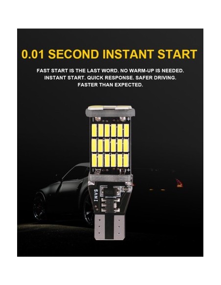 Led Авто Canbus T15 (W16W) 45 Smd 4014 12V - T15-4014-45LED-PORTOCALIU