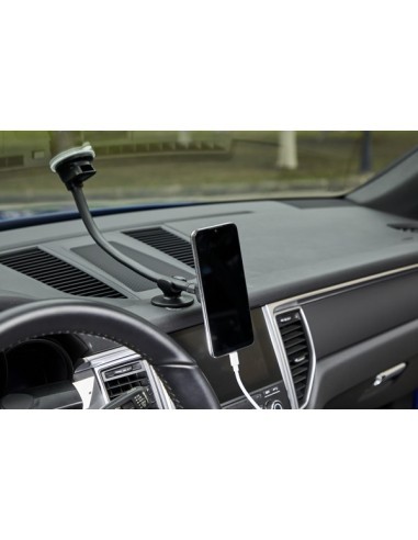 Magnetic car phone holder with suction cup for...